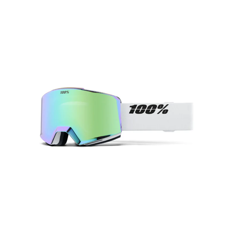 100% Snow Goggle NORG HiPER Essential White / Green ML Mirror - Image 2
