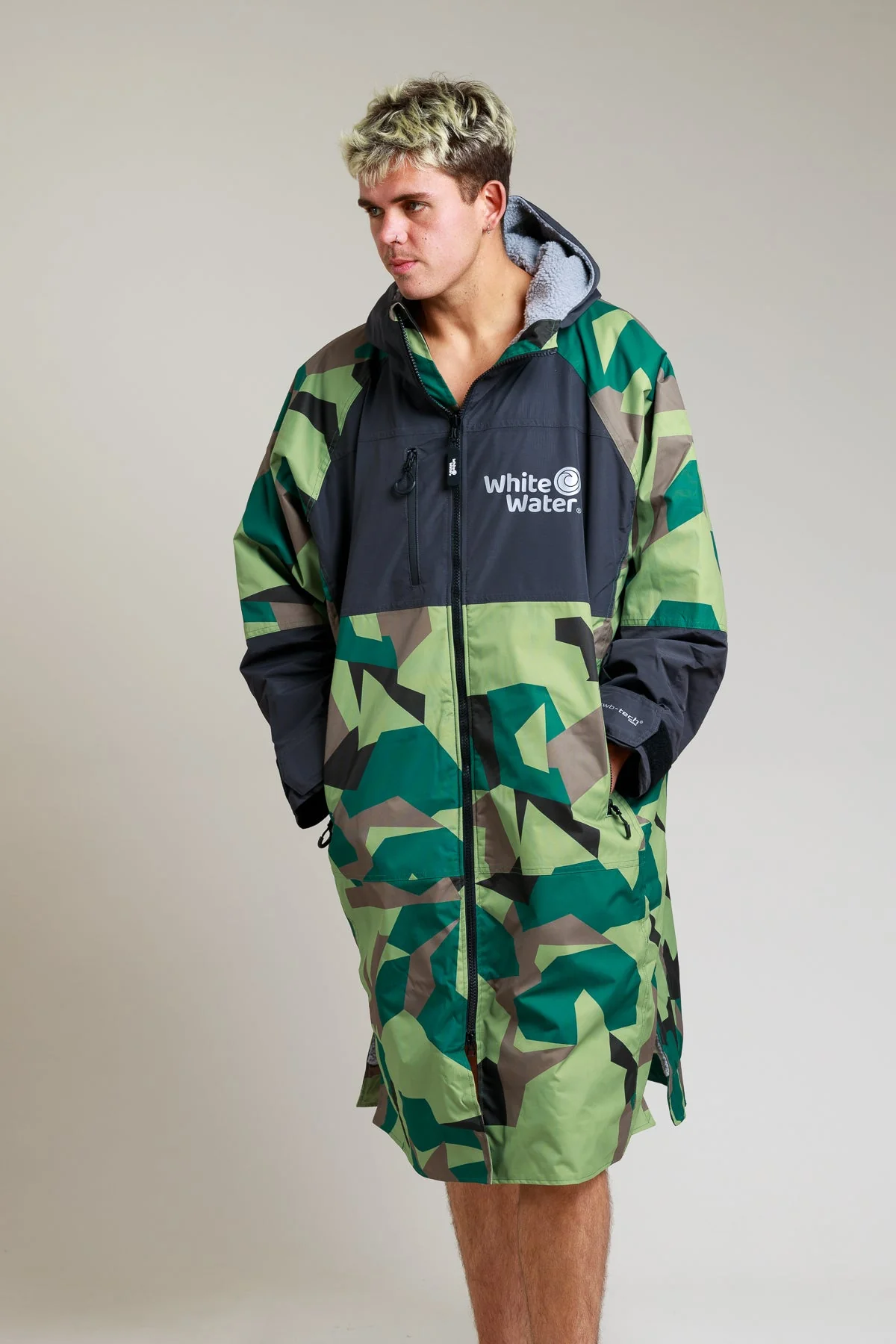 White Water Adults Hard Shell Robe - Camo