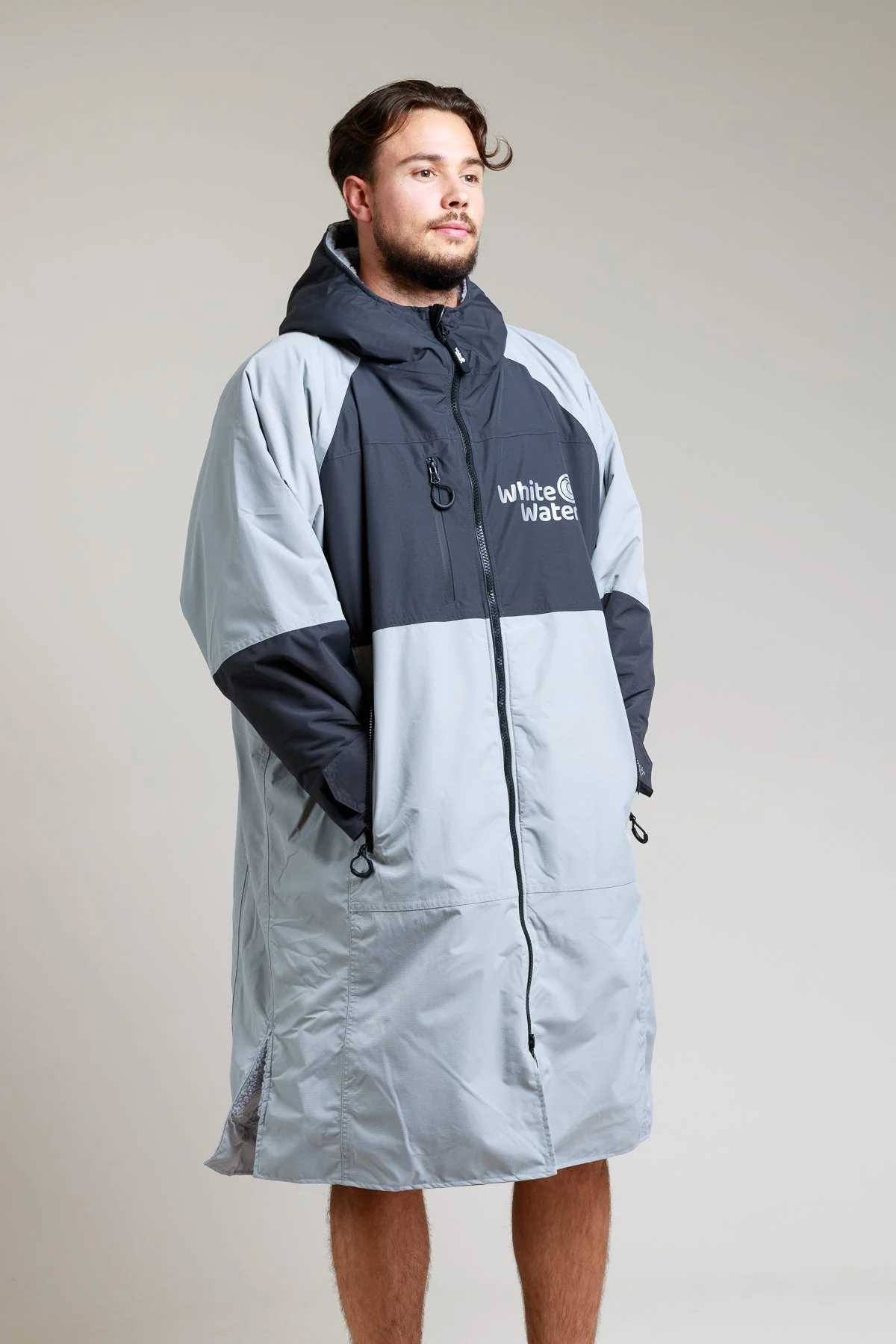 White Water Adults Hard Shell Robe - Steel Grey