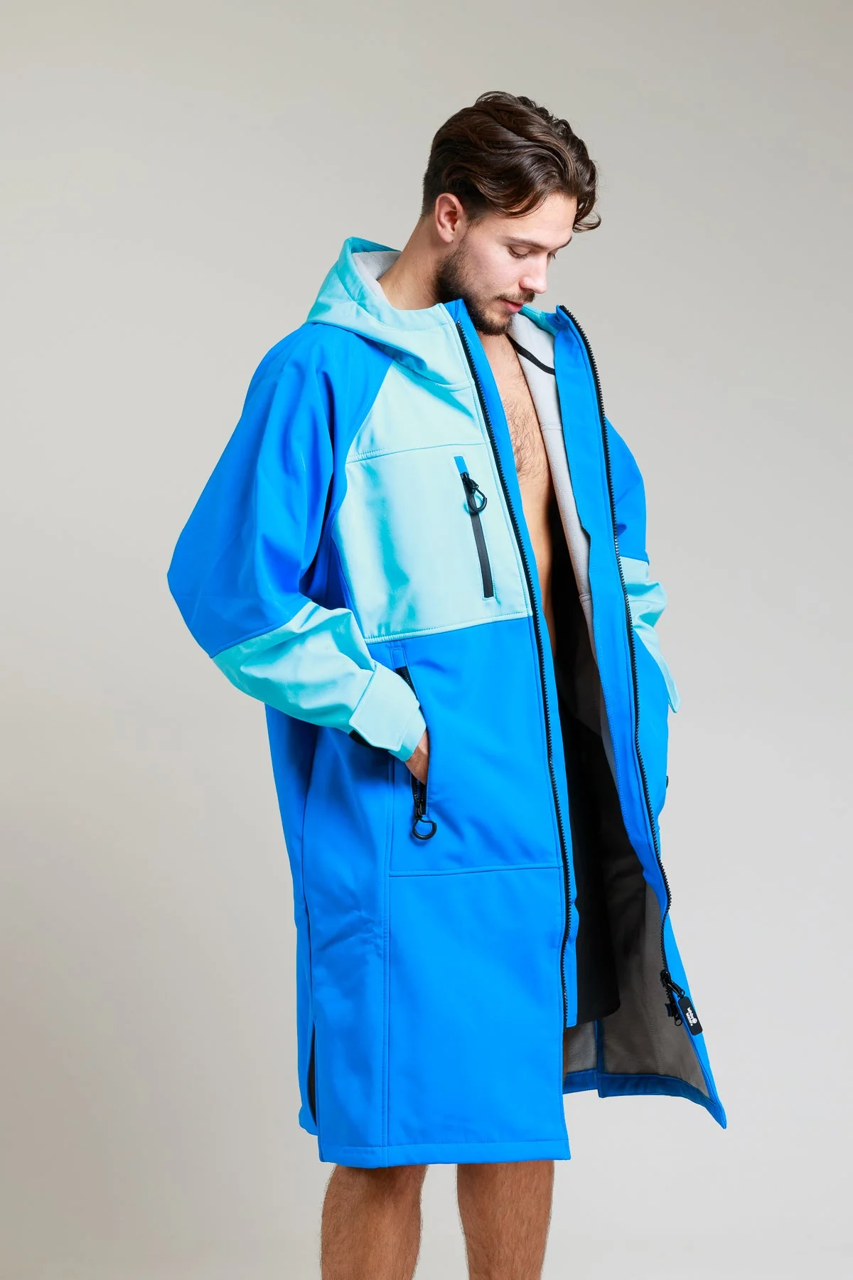 White Water Adults Soft Shell Robe - Cobalt Blue - Image 5