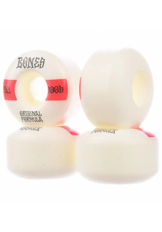 Bones Wheels 100's OG #19 V4 100A Wide white/red - Image 2