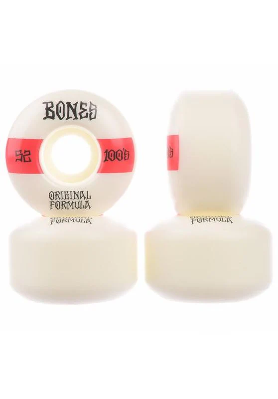 Bones Wheels 100's OG #19 V4 100A Wide white/red - Image 3