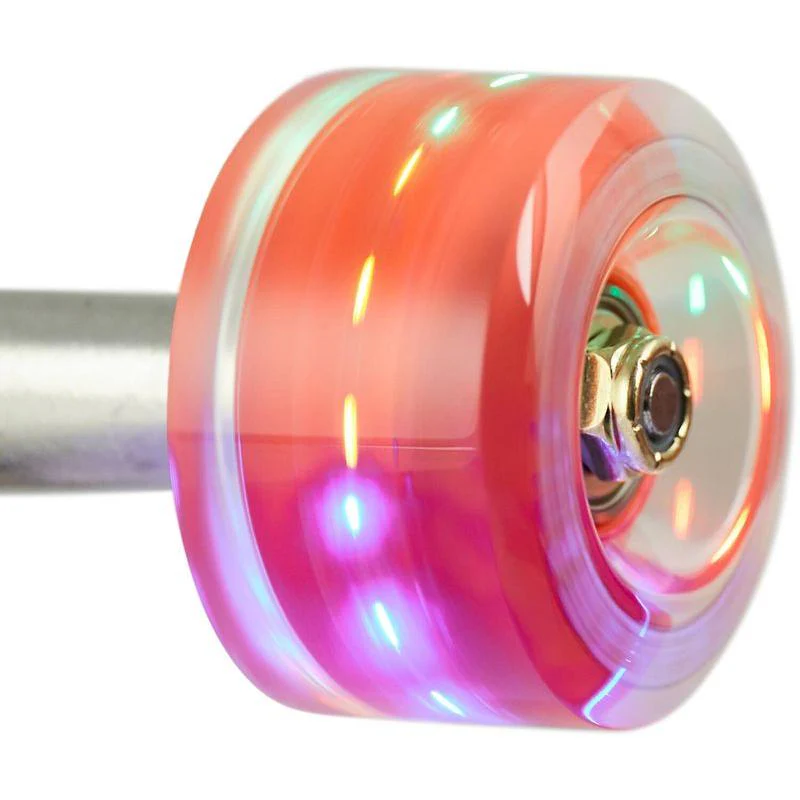 Clouds Urethane Wheels Nebula Light Up Clear/Red 58mm - Image 2