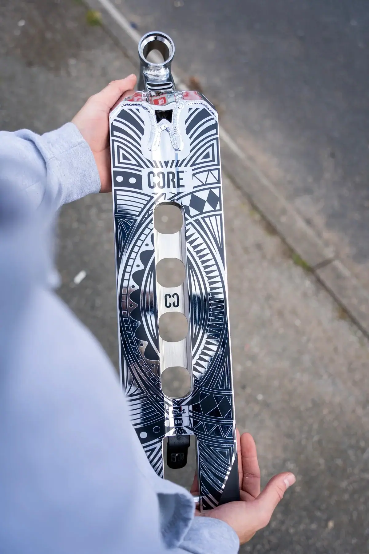 CORE Scooter Stunt Deck CL1 19" Chrome - Image 5