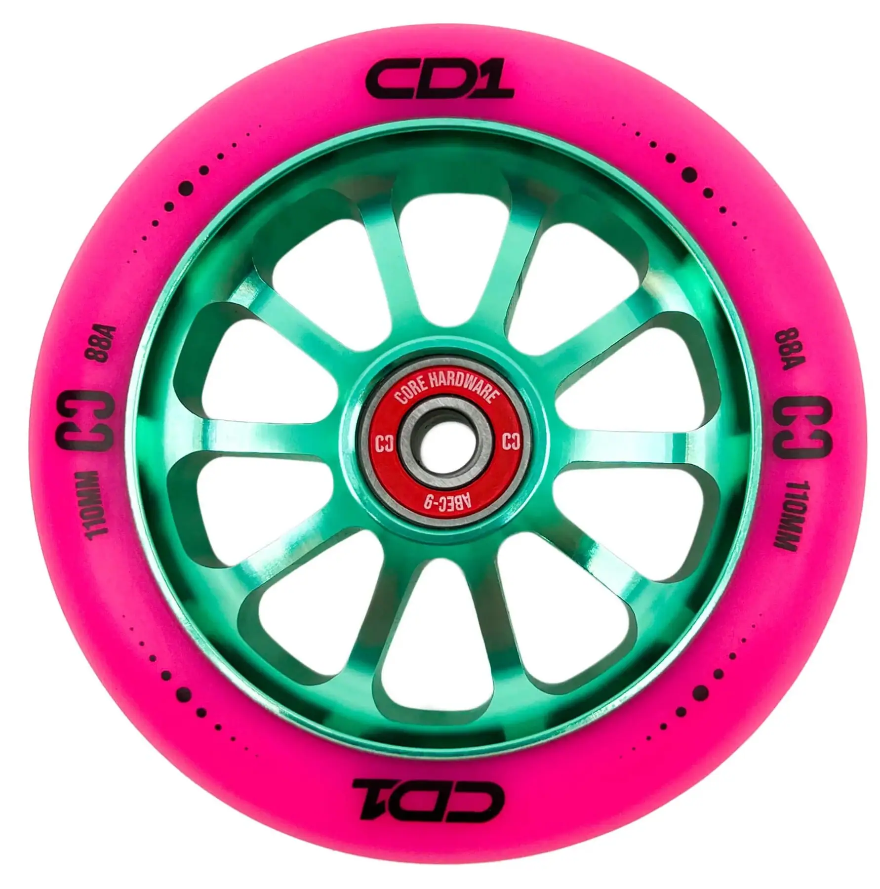 Core Wheel CD1 110mm pink/teal