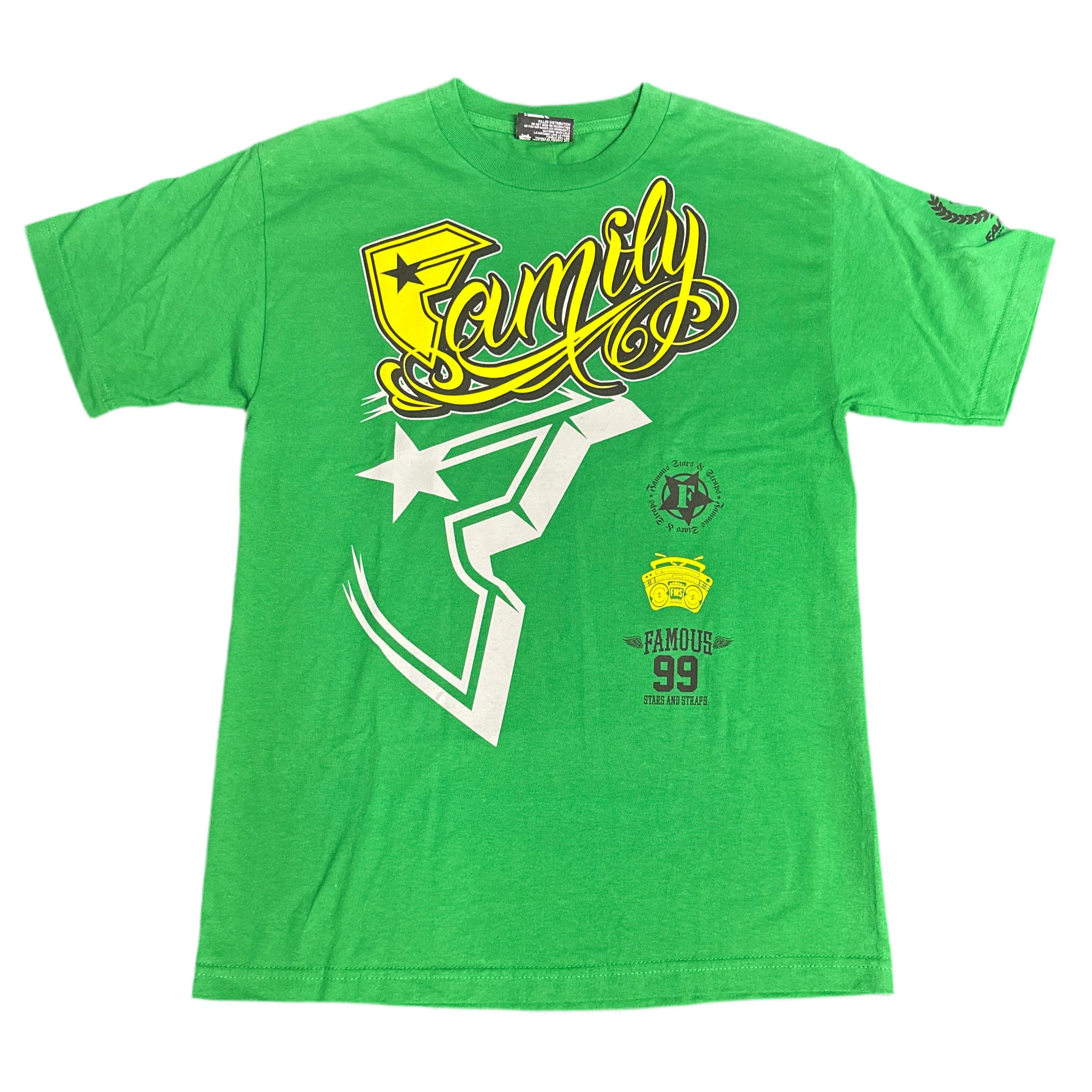 Famous T-Shirt 99 Backprint Logo green