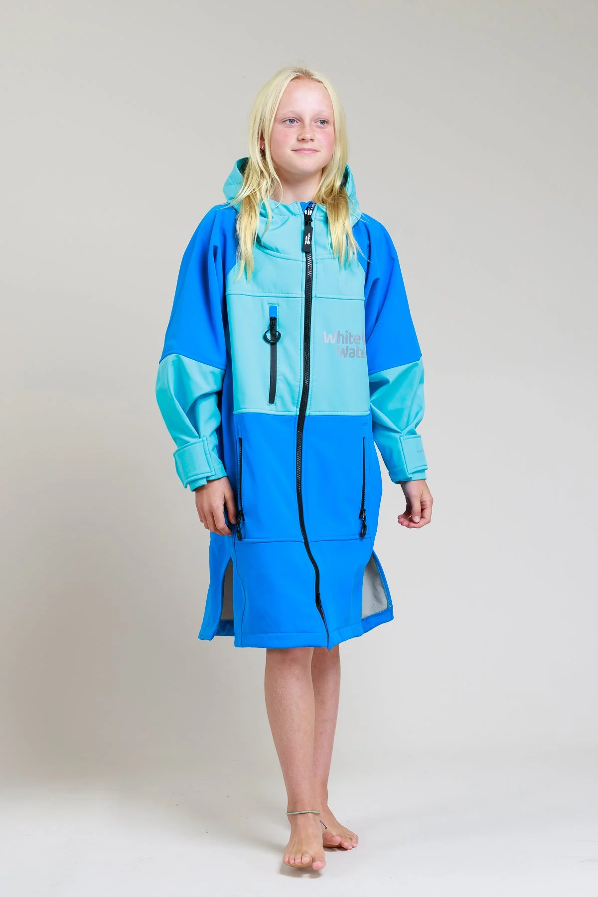 White Water Kids Soft Shell Robe - Cobalt Blue - Image 2