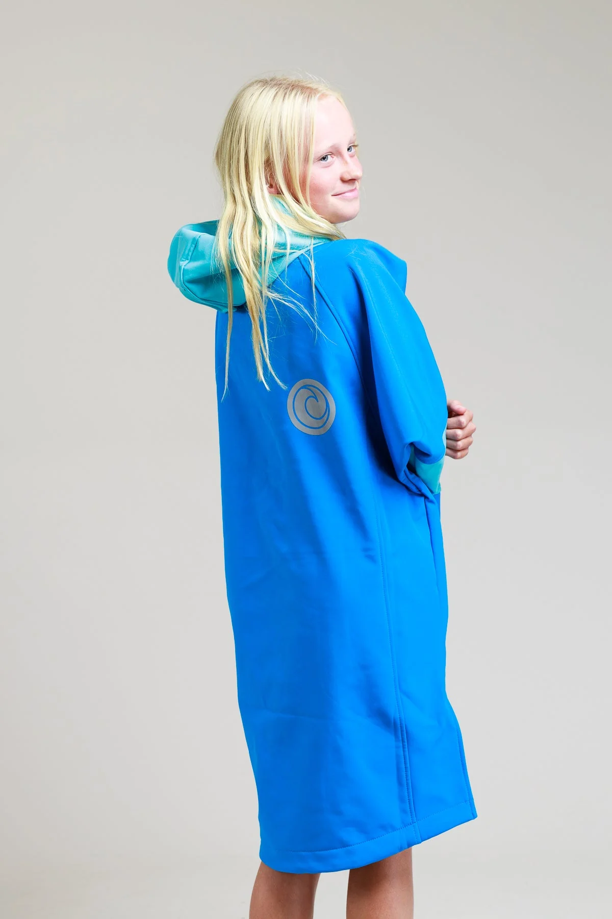 White Water Kids Soft Shell Robe - Cobalt Blue - Image 6