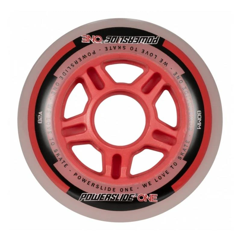 Powerslide One Wheels 80mm/82a, red, 4-Pack