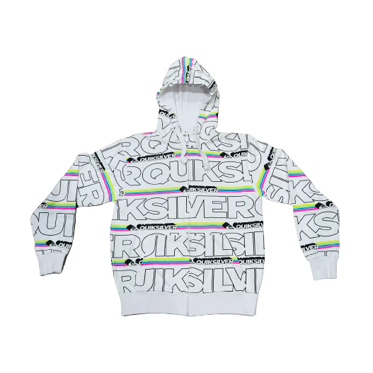 Quiksilver Zip Hoodie Harpoon White