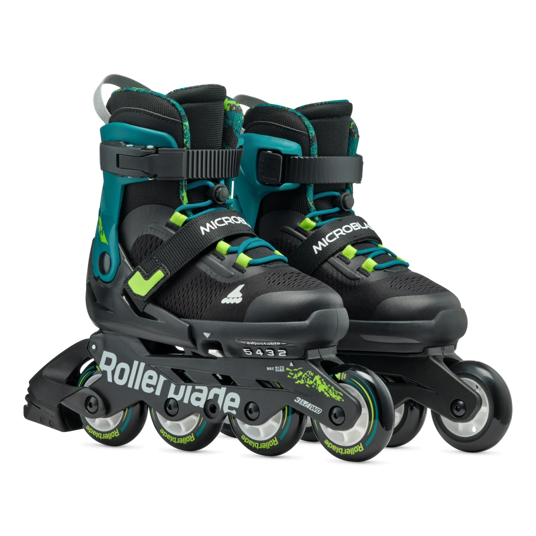 Rollerblade Microblade XT Black/Petrol Green - Image 7
