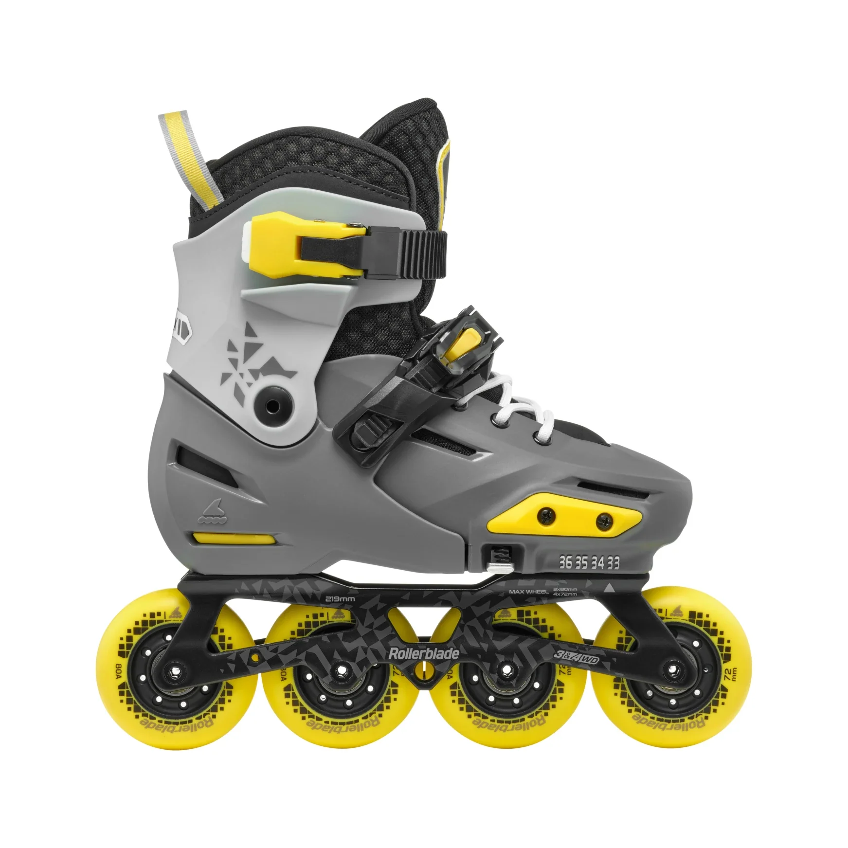Rollerblade Urban Freeskate Apex Charcoal/Yellow - Image 2