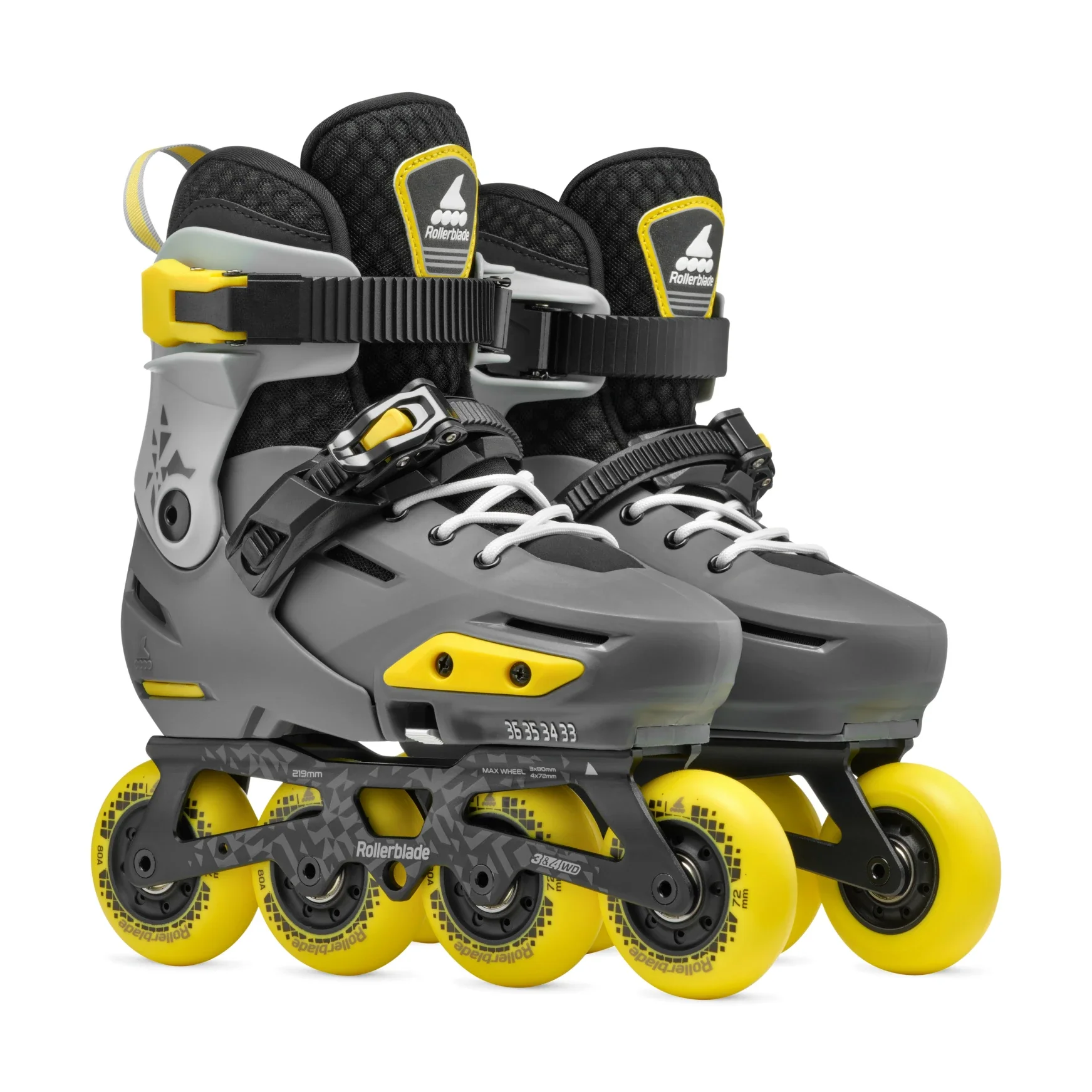 Rollerblade Urban Freeskate Apex Charcoal/Yellow - Image 7