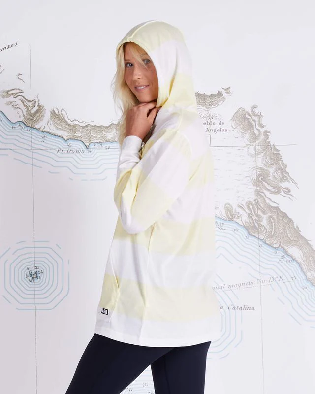 Salty Crew Women Top Water Midweight Sun Hoodie banana - Image 3
