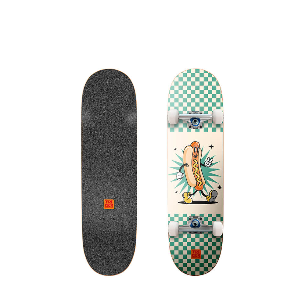 Tricks Complete Midi Skateboard Hot Dog 8.0"