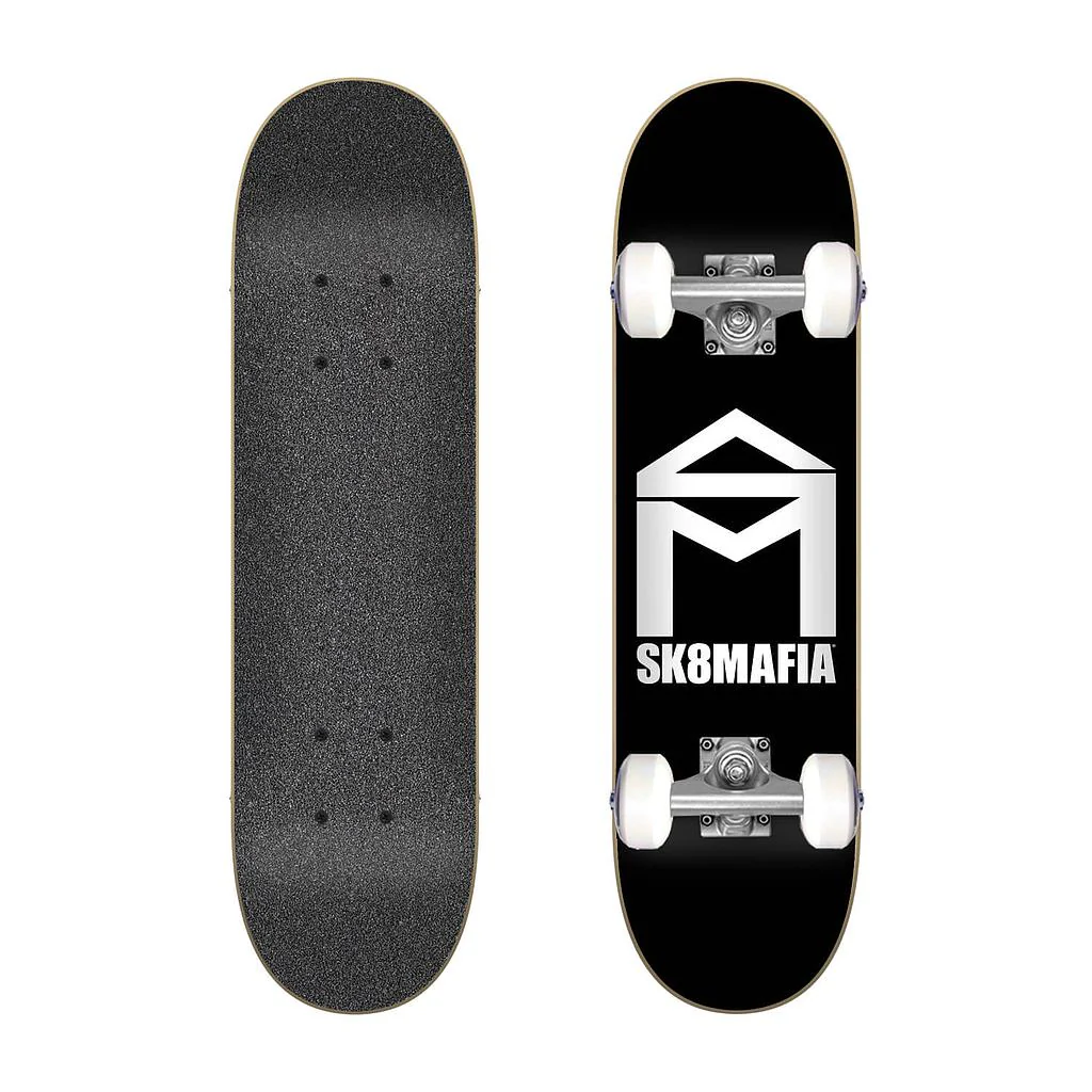 Sk8Mafia Complete Micro Skateboard House Logo Black 6.0"