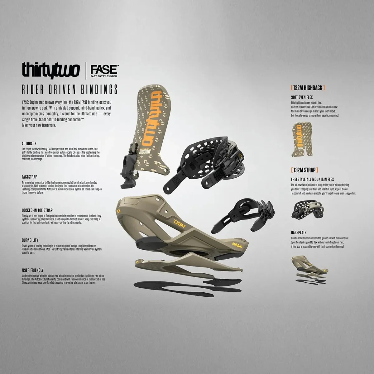 T32M Fase® Snowboard Binding Black - Image 10