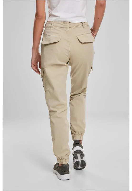 Urban Classics Ladies High Waist Cargo Pants concrete - Image 2