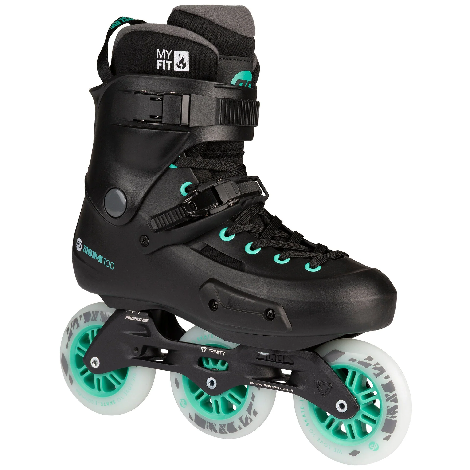 Powerslide Skates Zoom Pro 100 Black Mint - Image 2