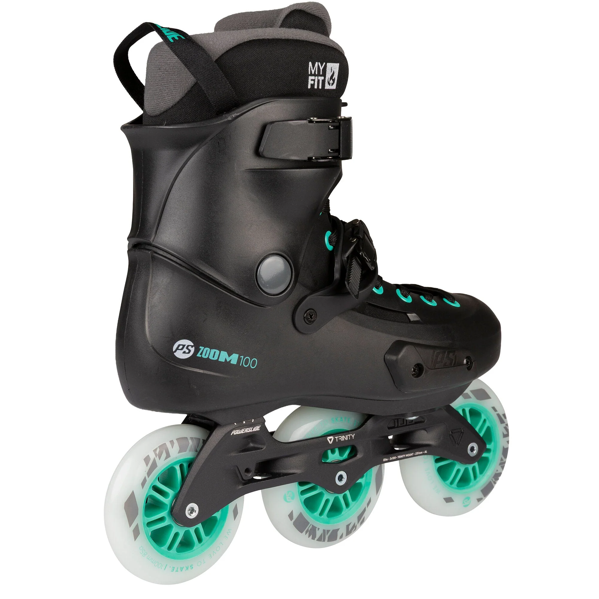 Powerslide Skates Zoom Pro 100 Black Mint - Image 3